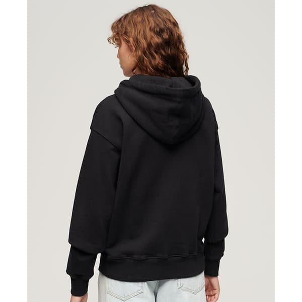 Superdry Sport Luxe Loose Tröja Med Huva Svart S Kvinna