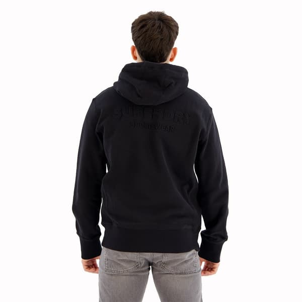Superdry Sportswear Emboloose Tröja Med Huva Svart XL Man