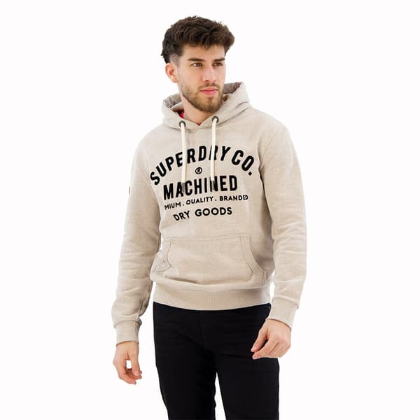 Superdry Workwear Flock Graphic Tröja Med Huva Beige XL Man