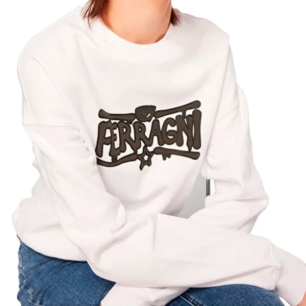 Chiara Ferragni 75cbik06 Tröja Vit L Kvinna