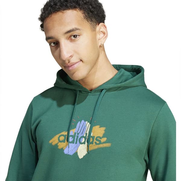 Adidas Codes Graphic Tröja Med Huva Grönt XL / Regular Man