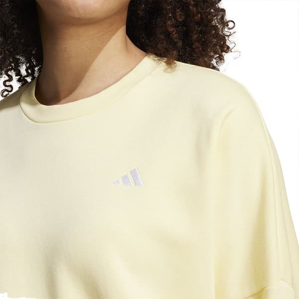 Adidas Essentials Small Logo Feel Cozy Sweatshirt Gul L Kvinde
