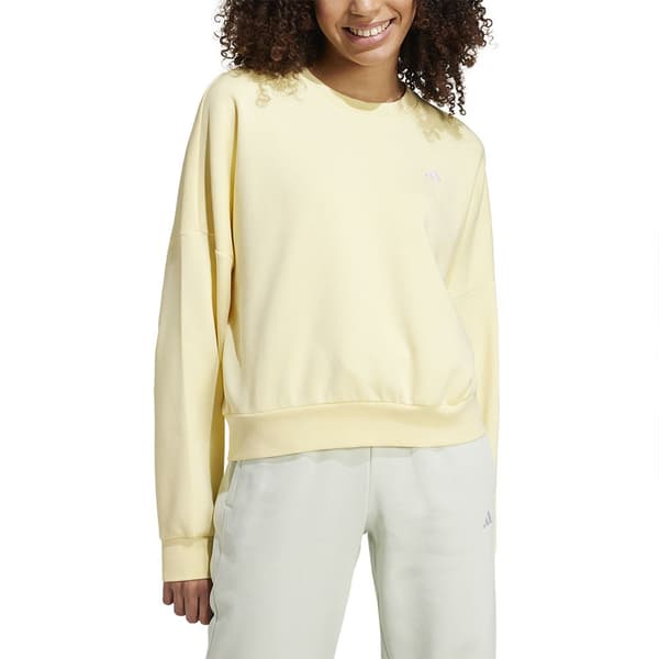 Adidas Essentials Small Logo Feel Cozy Sweatshirt Gul L Kvinde