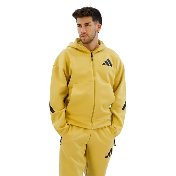 Adidas New Z.n.e Kokovetoketjullinen Collegepaita Keltainen S / Regular Mies