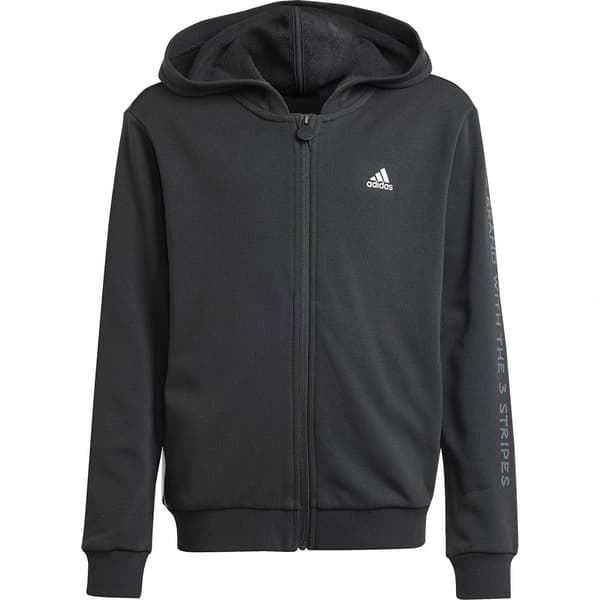 Adidas Street Jam Sweatshirt Med Dragkedja Svart 9-10 Years Pojke