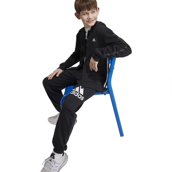 Adidas Street Jam Sweatshirt Med Dragkedja Svart 9-10 Years Pojke