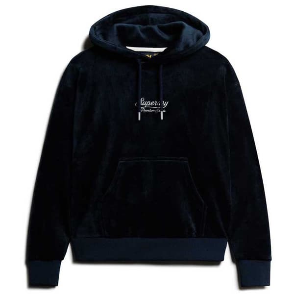 Superdry Country Club Velour Loose Huppari Sininen M Nainen