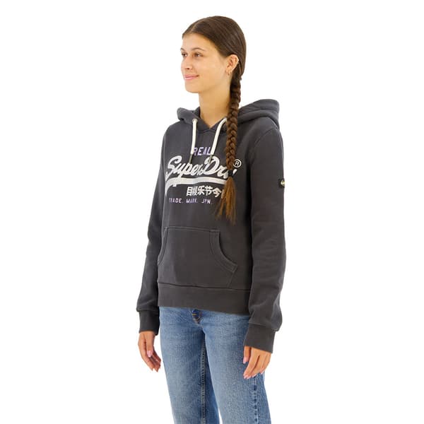 Superdry Embellished Vl Graphic Huvtröja Svart S Kvinna