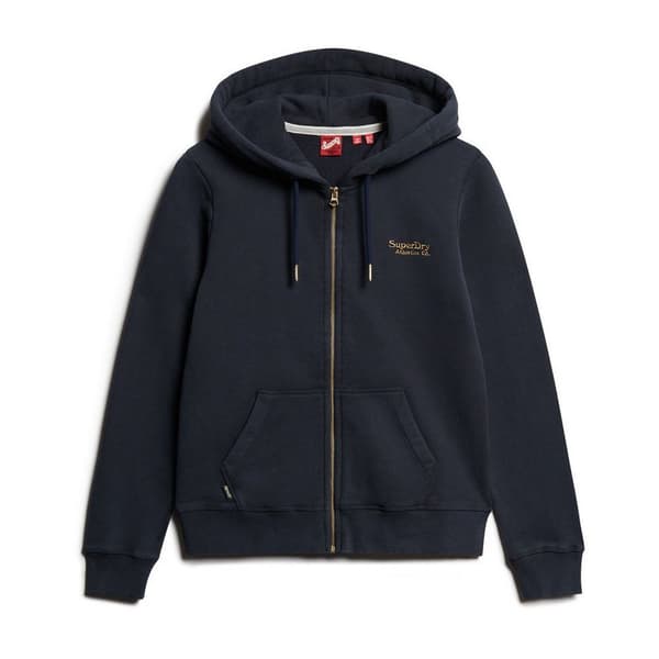 Superdry Essential Logo Sweatshirt Med Dragkedja Svart S Kvinna