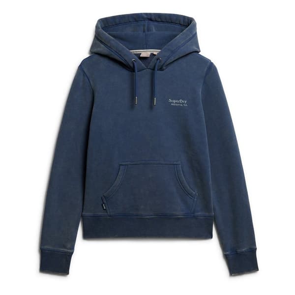 Superdry Essential Logo Huvtröja Blå M Kvinna