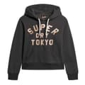 Miniatyrbild 2 av 5: Superdry Glitter Graphic Logo Huvtröja Svart S Kvinna