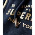 Miniatyrbild 2 av 2: Superdry Luxe Metallic Logo Sweatshirt Med Dragkedja Blå S Kvinna