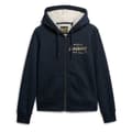Miniatyrbild 1 av 2: Superdry Luxe Metallic Logo Sweatshirt Med Dragkedja Blå S Kvinna