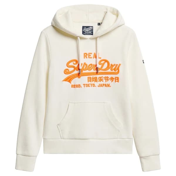 Superdry Neon Vl Embroidered Graphic Huppari Valkoinen S Nainen