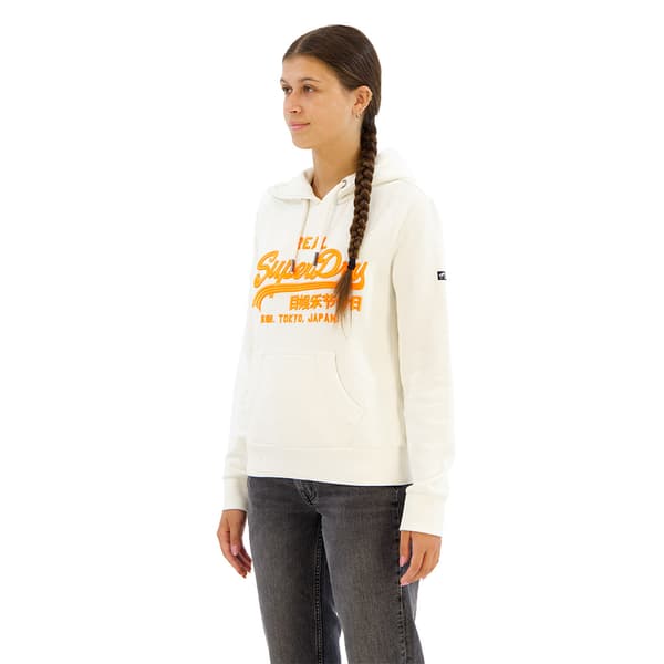 Superdry Neon Vl Embroidered Graphic Huppari Valkoinen S Nainen