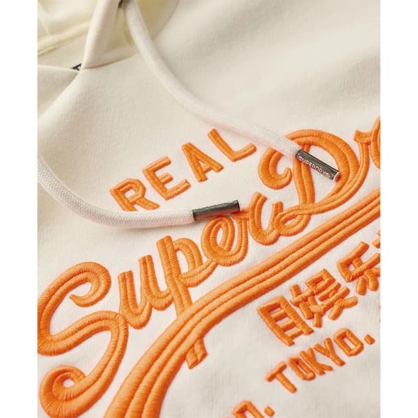 Superdry Neon Vl Embroidered Graphic Hættetrøje Hvid M Kvinde