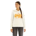 Miniatyrbillede 1 af 5: Superdry Neon Vl Embroidered Graphic Hættetrøje Hvid M Kvinde