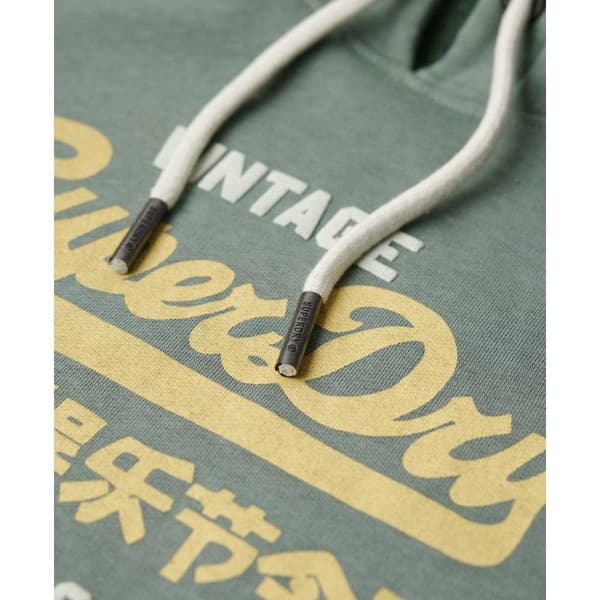 Superdry Puff Print Vl Graphic Hættetrøje Grøn S Kvinde