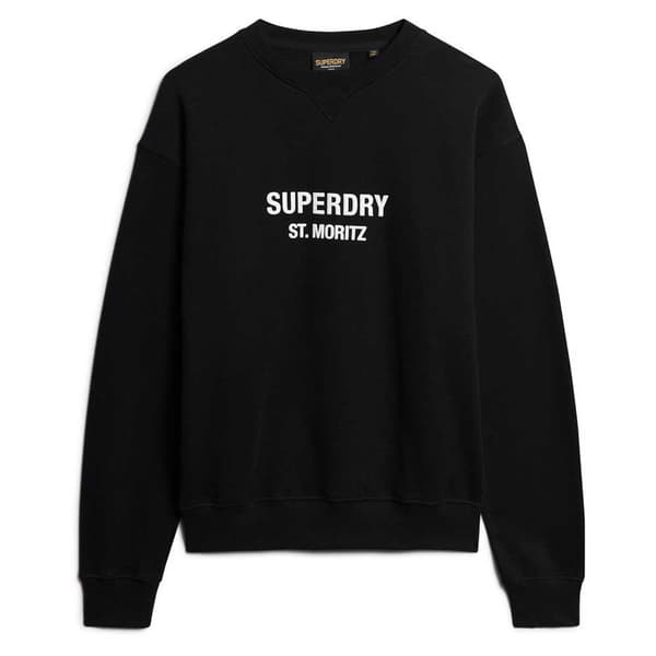 Superdry Sport Luxe Loose Tröja Svart M Kvinna