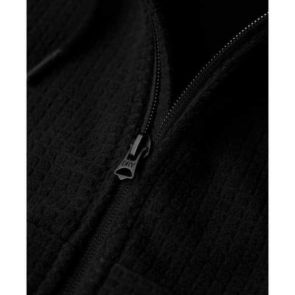 Superdry Sport Tech Grid Fleece Sweatshirt Med Dragkedja Svart M Kvinna