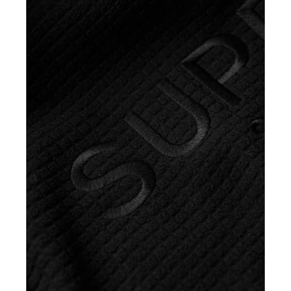 Superdry Sport Tech Grid Fleece Sweatshirt Med Dragkedja Svart M Kvinna