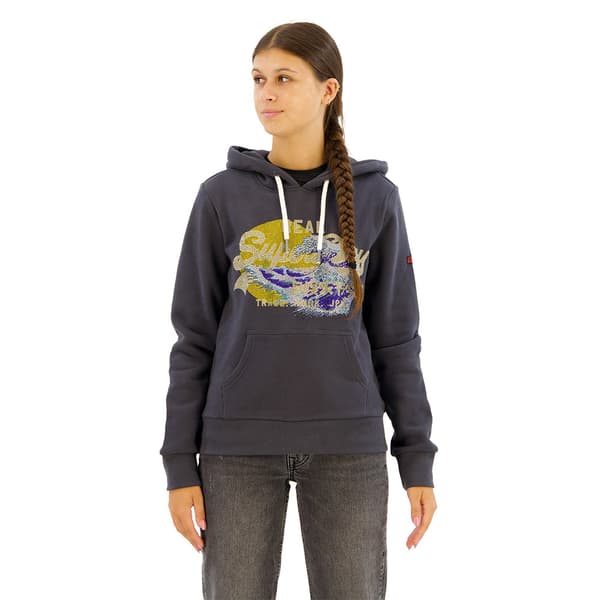 Superdry Tokyo Vl Graphic Huppari Harmaa M Nainen