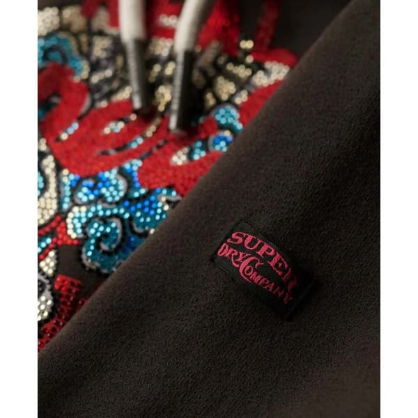 Superdry Tokyo Vl Graphic Huvtröja Brun S Kvinna