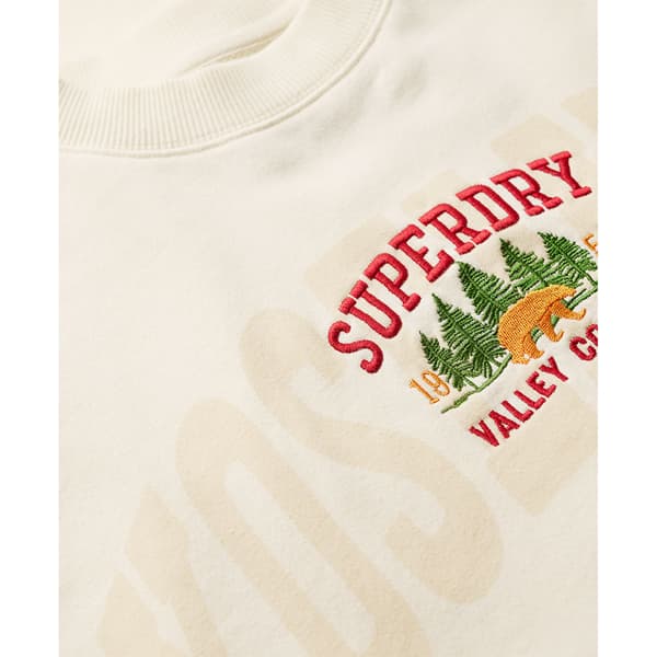 Superdry Travel Souvenir Loose Tröja Beige S Kvinna