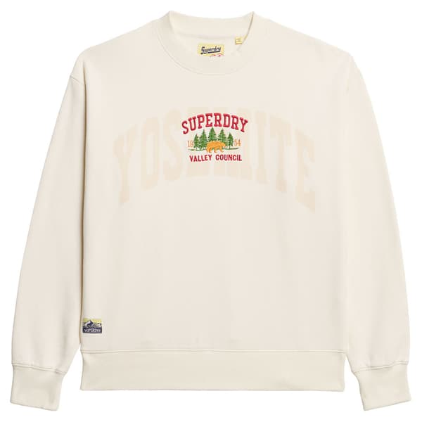 Superdry Travel Souvenir Loose Tröja Beige S Kvinna
