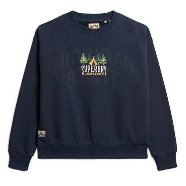 Superdry Travel Souvenir Loose Sweatshirt Blå S Kvinde