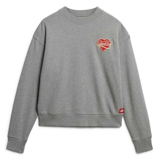 Superdry Workwear Embroiderer Loose Tröja Grå M Kvinna