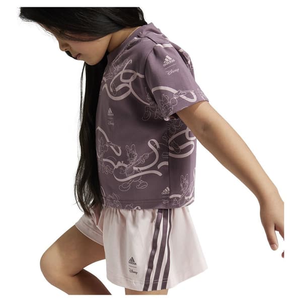 Adidas Disney Minie&daisy Tee Träningsdräkt Lila,Rosa 6-7 Years Flicka