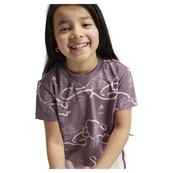 Adidas Disney Minie&daisy Tee Träningsdräkt Lila,Rosa 6-7 Years Flicka