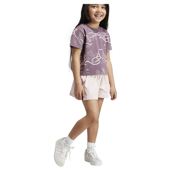 Adidas Disney Minie&daisy Tee Träningsdräkt Lila,Rosa 6-7 Years Flicka