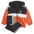 Miniatyrbild 3 av 6: Adidas Tiberio 3 Stripes Colorblock Fleece Träningsdräkt Orange 6-9 Months Pojke
