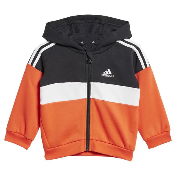Adidas Tiberio 3 Stripes Colorblock Fleece Träningsdräkt Orange 6-9 Months Pojke