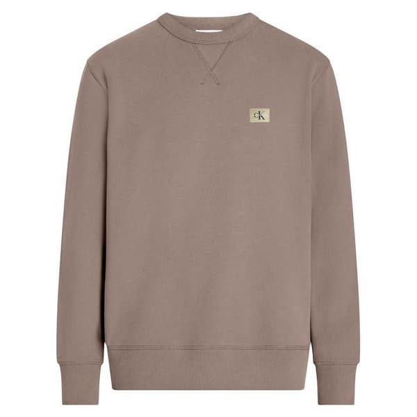 Calvin Klein Woven Label Hættetrøje Beige L Mand