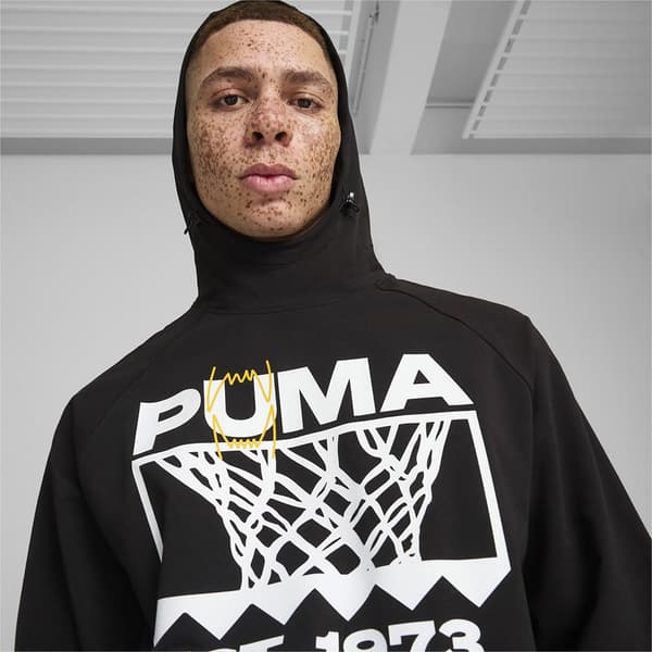 Puma Winning Shot Graphic Tech Huvtröja Svart M Man