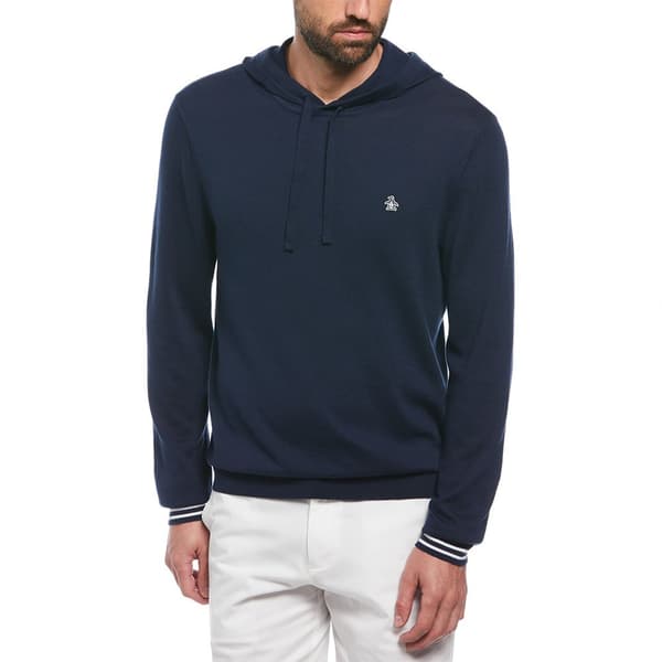 Original Penguin Cash Like Cotton Hooded Huvtröja Blå S Man