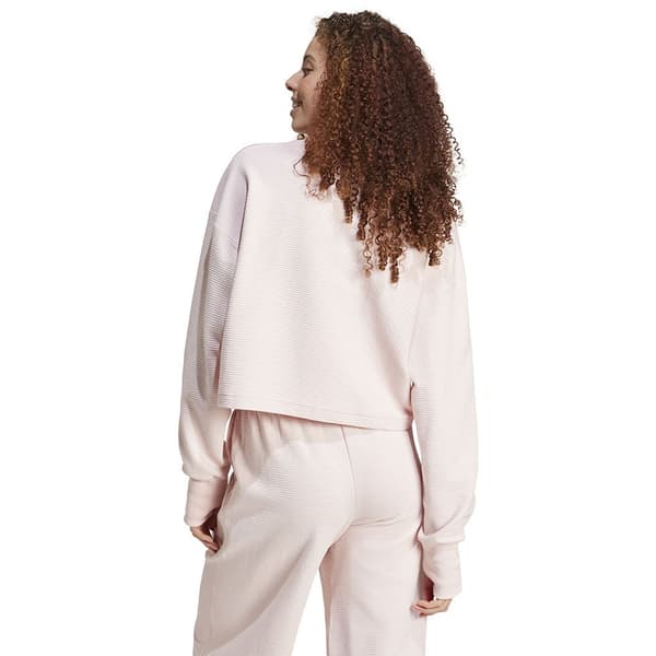 Adidas All Szn Ribbed V Neck Tröja Rosa S Kvinna