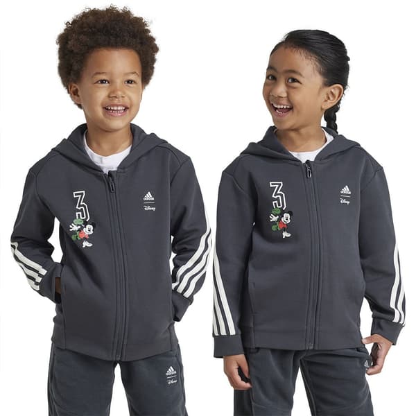 Adidas Disney Mickey Mouse Sweatshirt Med Dragkedja Grå 6-7 Years Pojke