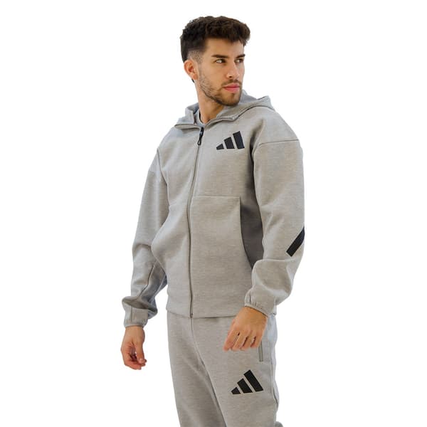 Adidas New Z.n.e Kokovetoketjullinen Collegepaita Harmaa XL / Regular Mies