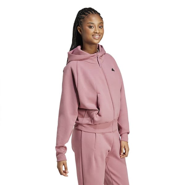 Adidas Z.n.e Sweatshirt Med Dragkedja Rosa L / Regular Kvinna
