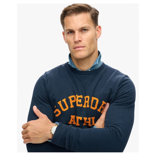 Superdry Athletic Printed Tröja Blå M Man