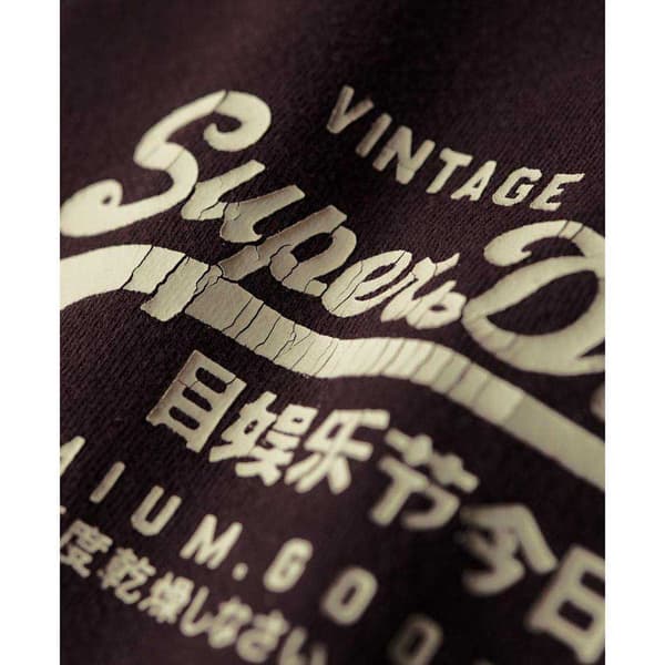 Superdry Classic Vl Graphic Tröja Med Halv Dragkedja Brun 2XL Man