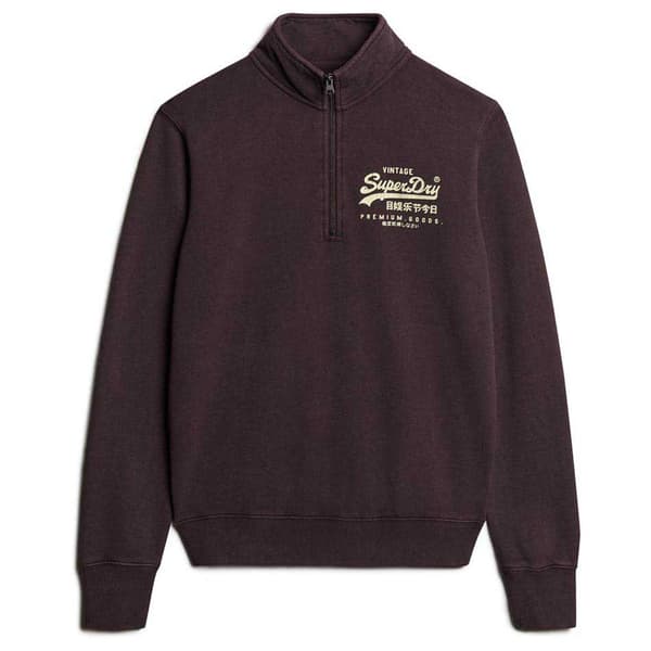 Superdry Classic Vl Graphic Collegepaita Puolivetoketjulla Ruskea M Mies