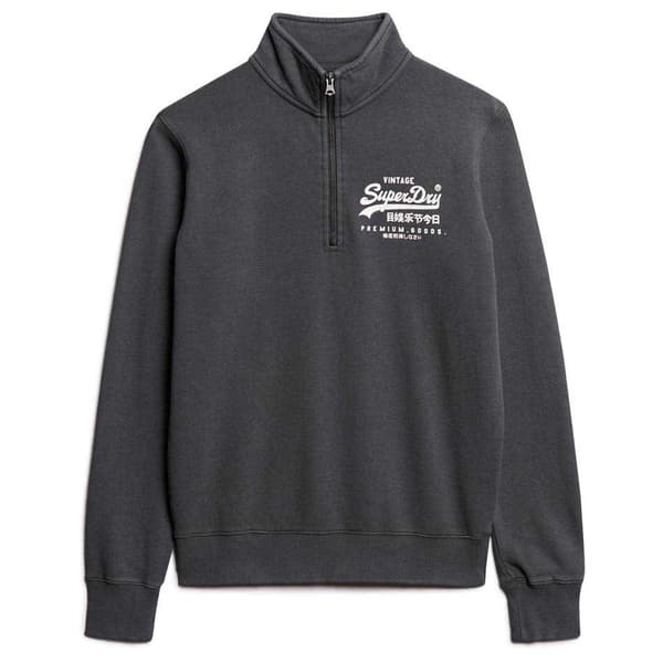 Superdry Classic Vl Graphic Tröja Med Halv Dragkedja Grå 2XL Man