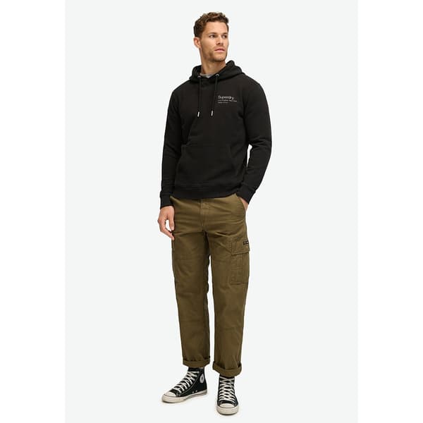 Superdry Core Logo City Loose Huvtröja Svart M Man