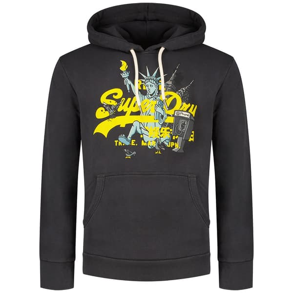 Superdry New York Vl Graphic Huvtröja Svart 3XL Man