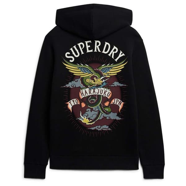 Superdry Tattoo Graphic Huvtröja Svart 2XL Man